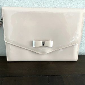 Ted Baker Harliee Bow Envelope Clutch Bag in Dusky Pink